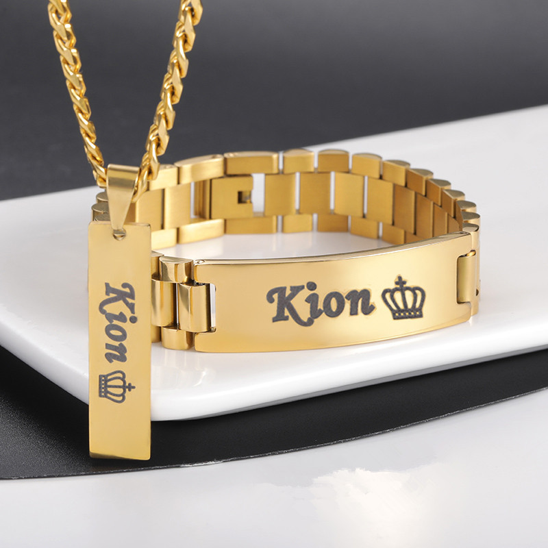 Men'S Accessories Jewelry Bracelet - Custom Men Name Necklace Big Bangle