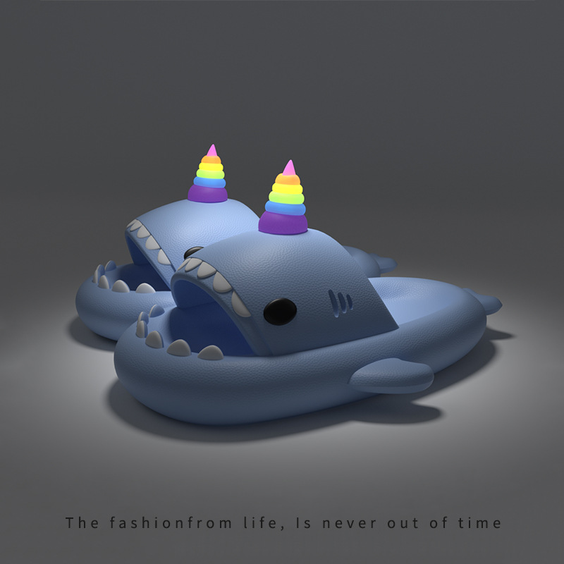 Men Accessories For Beach - Cute Shark Slippers for Women &
