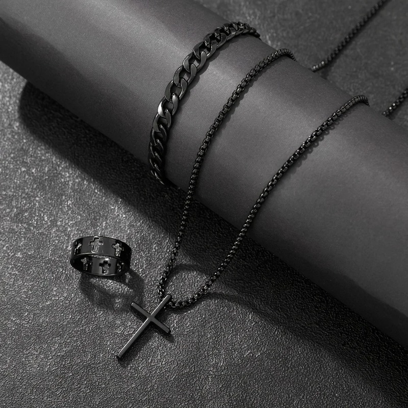 Cross-Style Accessories Set Br - огляд і ціна Men Accessories Ring And Bracelet