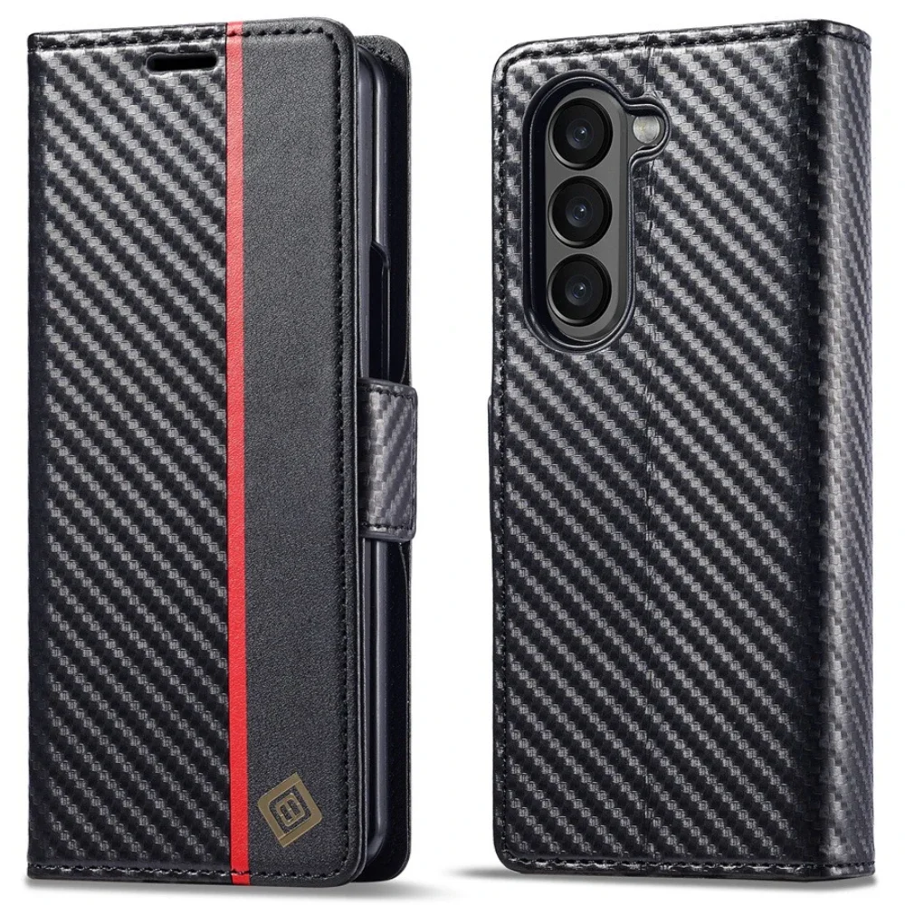 Luxury Carbon Fiber PU Leather - огляд і ціна Phone Wallet Combo