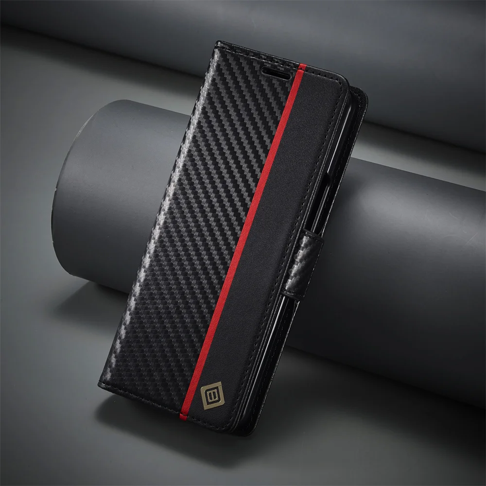 Luxury Carbon Fiber PU Leather - огляд і ціна Phone Wallet Combo