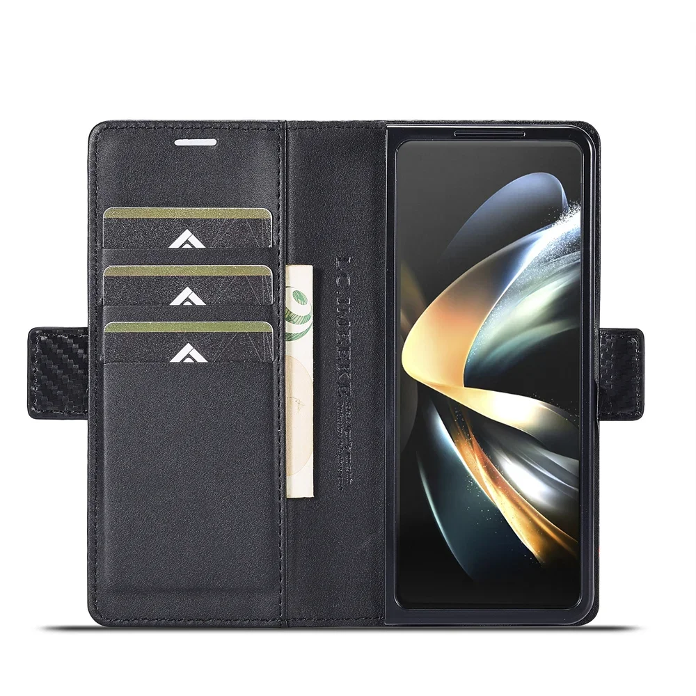 Luxury Carbon Fiber PU Leather - огляд і ціна Phone Wallet Combo