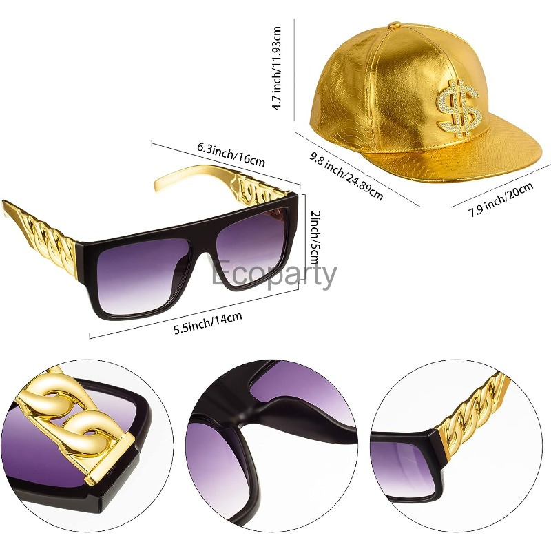 80s 90s Hip Hop Costume Access - огляд і ціна Men Accessories Ring And Bracelet