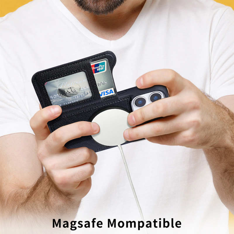 For Magsafe Magnetic Flip Leat - огляд і ціна Phone Wallet Combo