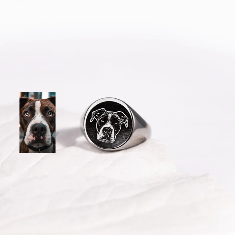 Custom Engrave Photo Signet Ri - огляд і ціна Men Accessories Wholesale