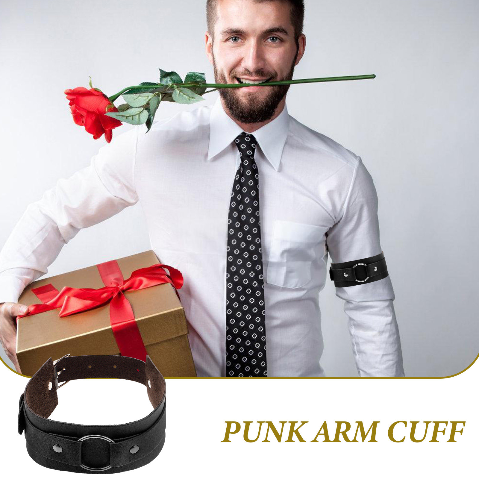 Adjustable Arm Band for Men Pu - огляд і ціна Men Accessories Ring And Bracelet