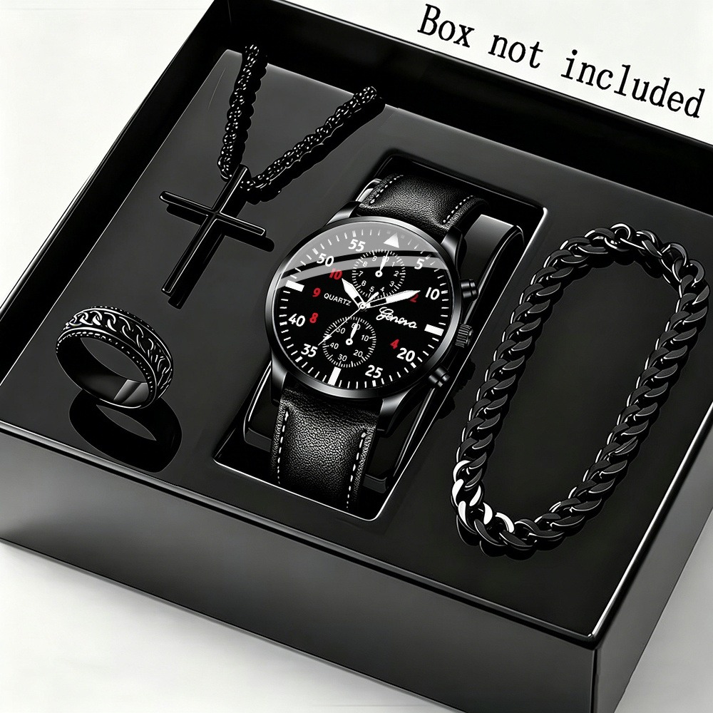 Elegant 4pcs Men's Business Qu - огляд і ціна Men Accessories Ring And Bracelet