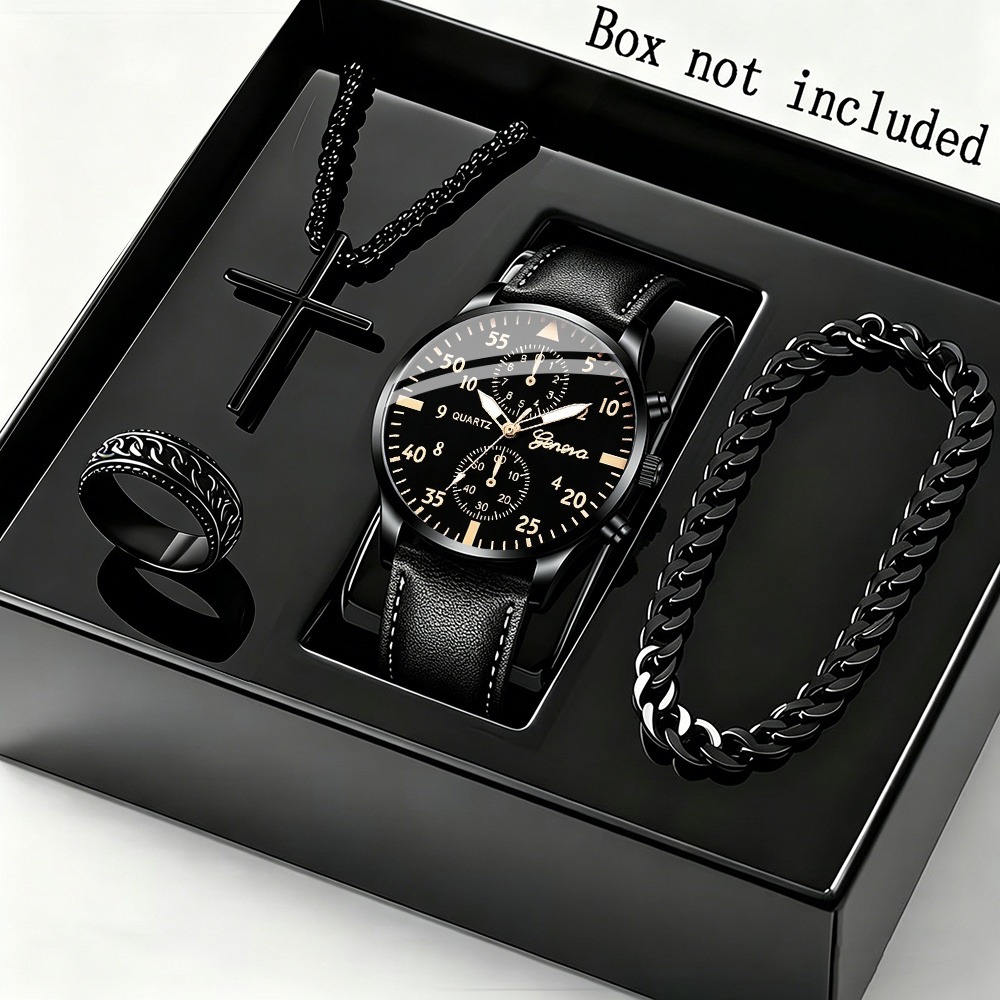 Elegant 4pcs Men's Business Qu - огляд і ціна Men Accessories Ring And Bracelet
