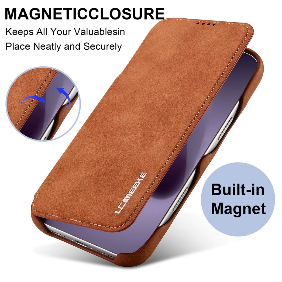 Leather Wallet Magnetic Flip C - огляд і ціна Phone Wallet Combo
