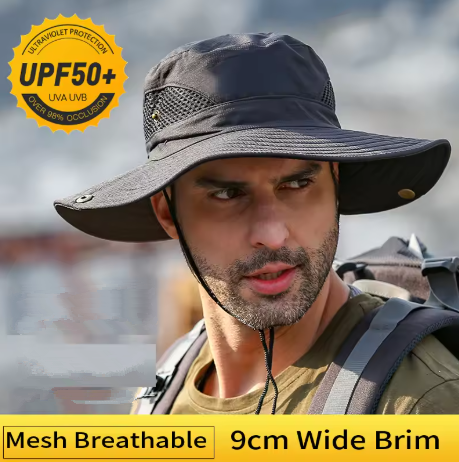 Summer Mesh Wide Brim Anti UV  - огляд і ціна Men Accessories For Beach