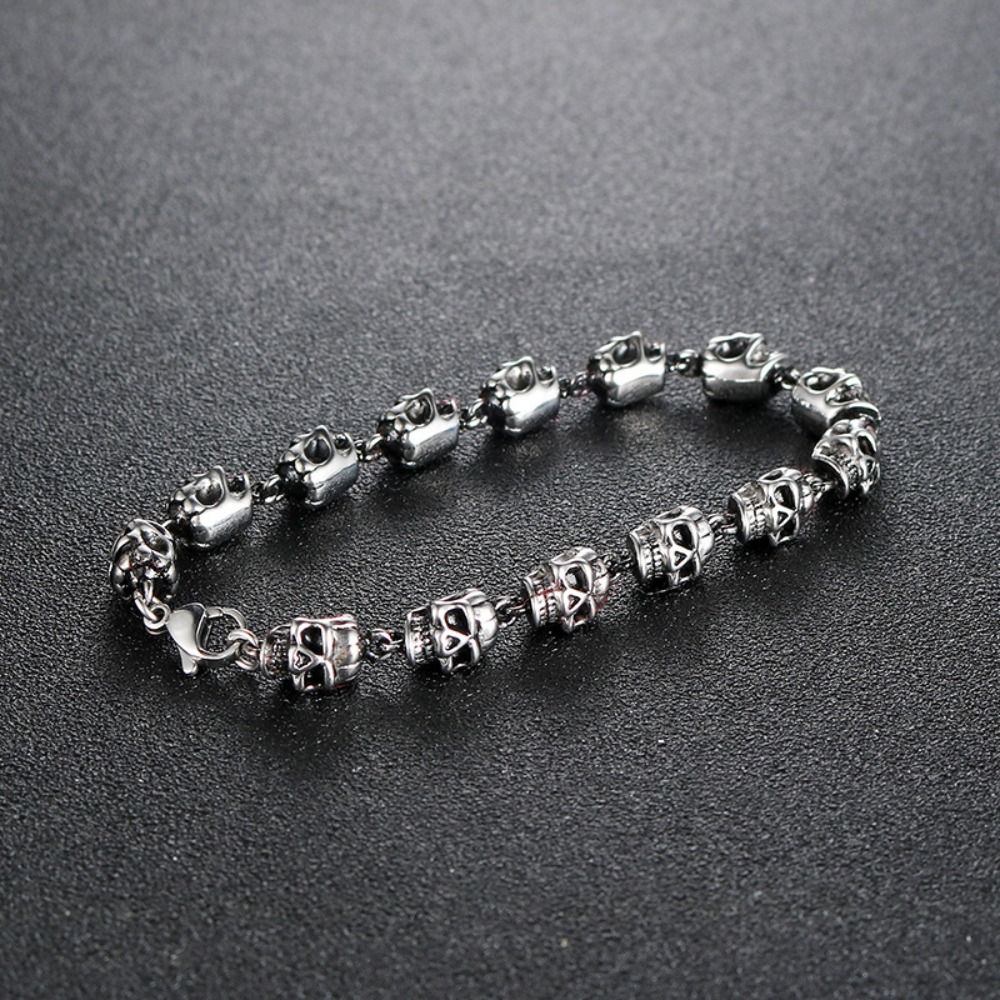 Creative Alloy Skull Beaded Br - огляд і ціна Men Accessories Ring And Bracelet