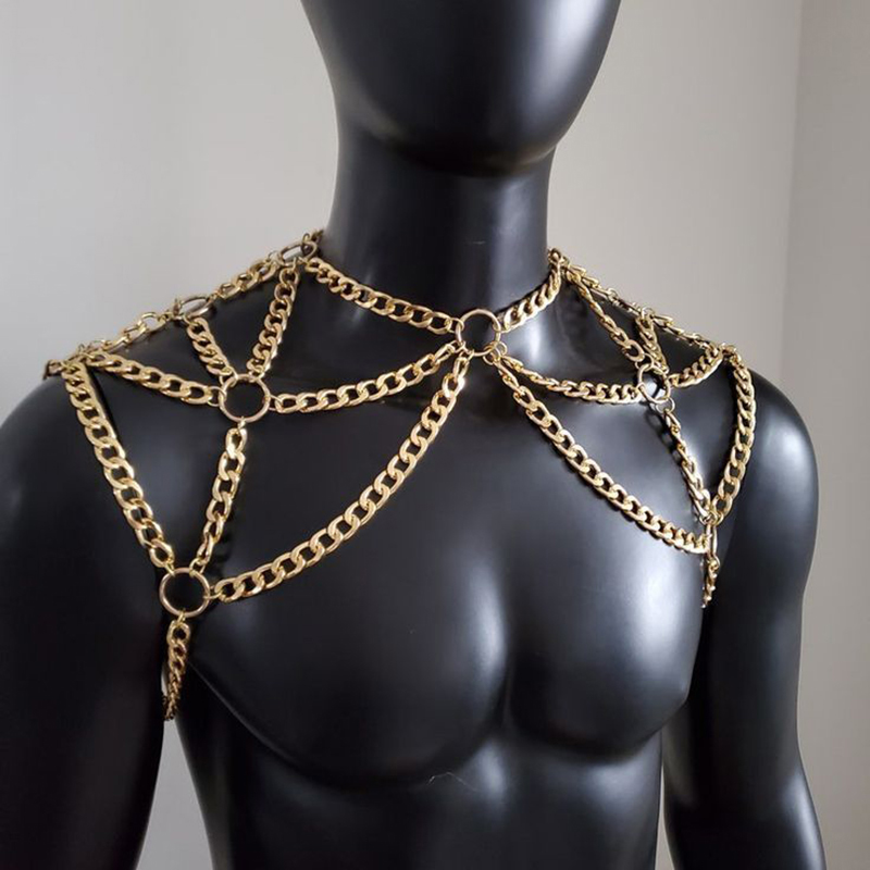 Punk Men Shoulder Body Chain B - огляд і ціна Men Accessories For Beach