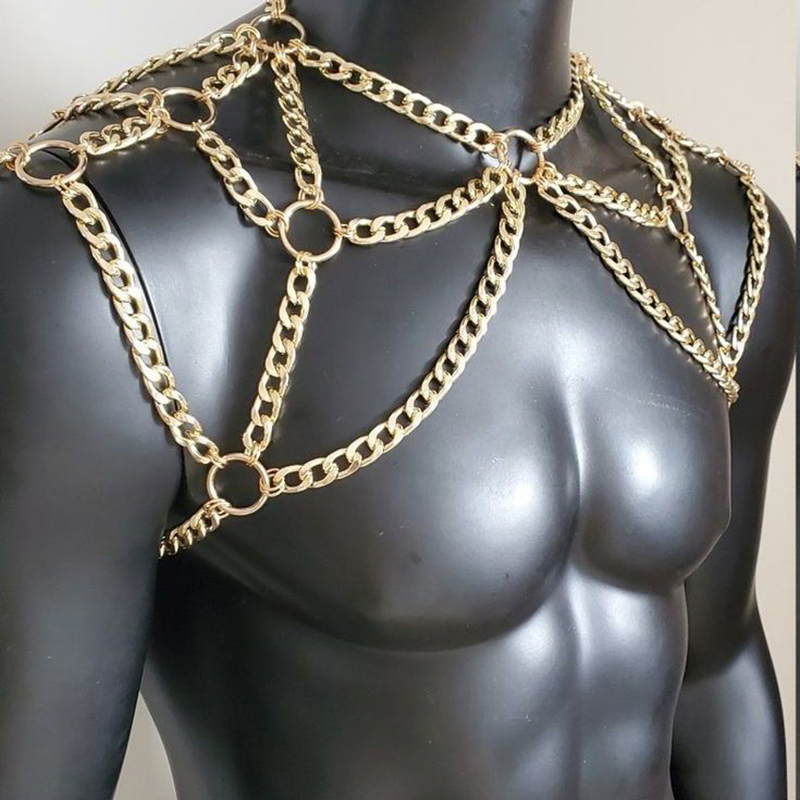 Punk Men Shoulder Body Chain B - огляд і ціна Men Accessories For Beach
