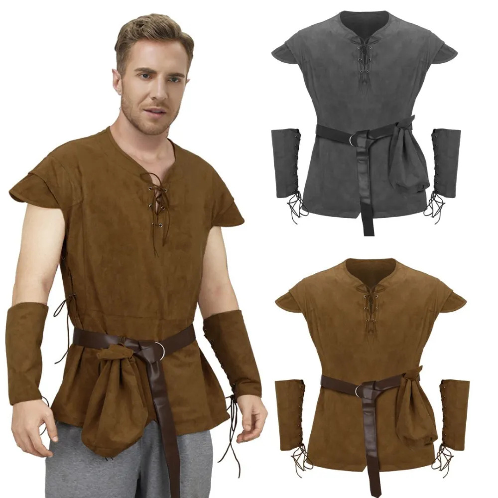 Men's Medieval Lace Up Tunic S - огляд і ціна Men'S Viking Accessories