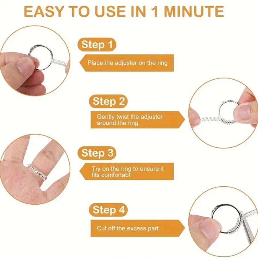 4/8pcs-Ring Size Adjuster-Invi - огляд і ціна Men'S Accessories Rings