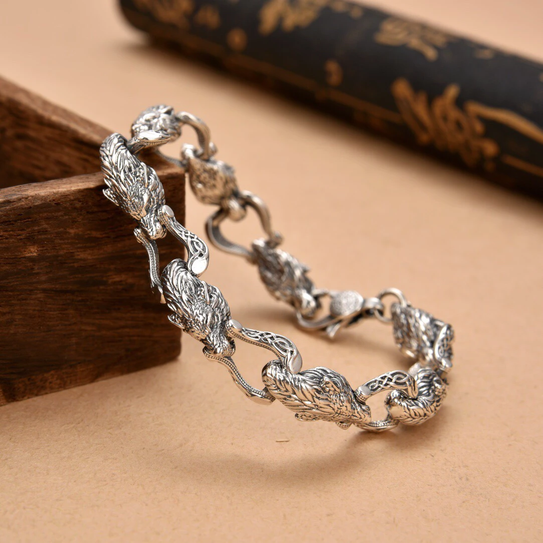 New Wolf Head Connected Bracel - огляд і ціна Men Accessories Ring And Bracelet
