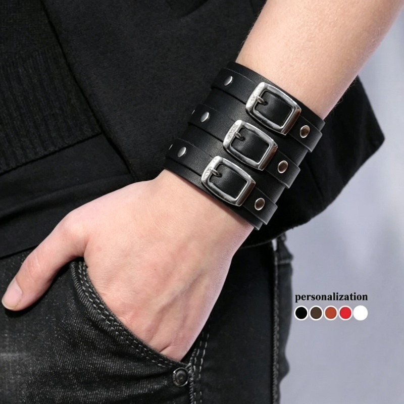 Leather Arm Band for Men, Meta - огляд і ціна Men Accessories Ring And Bracelet