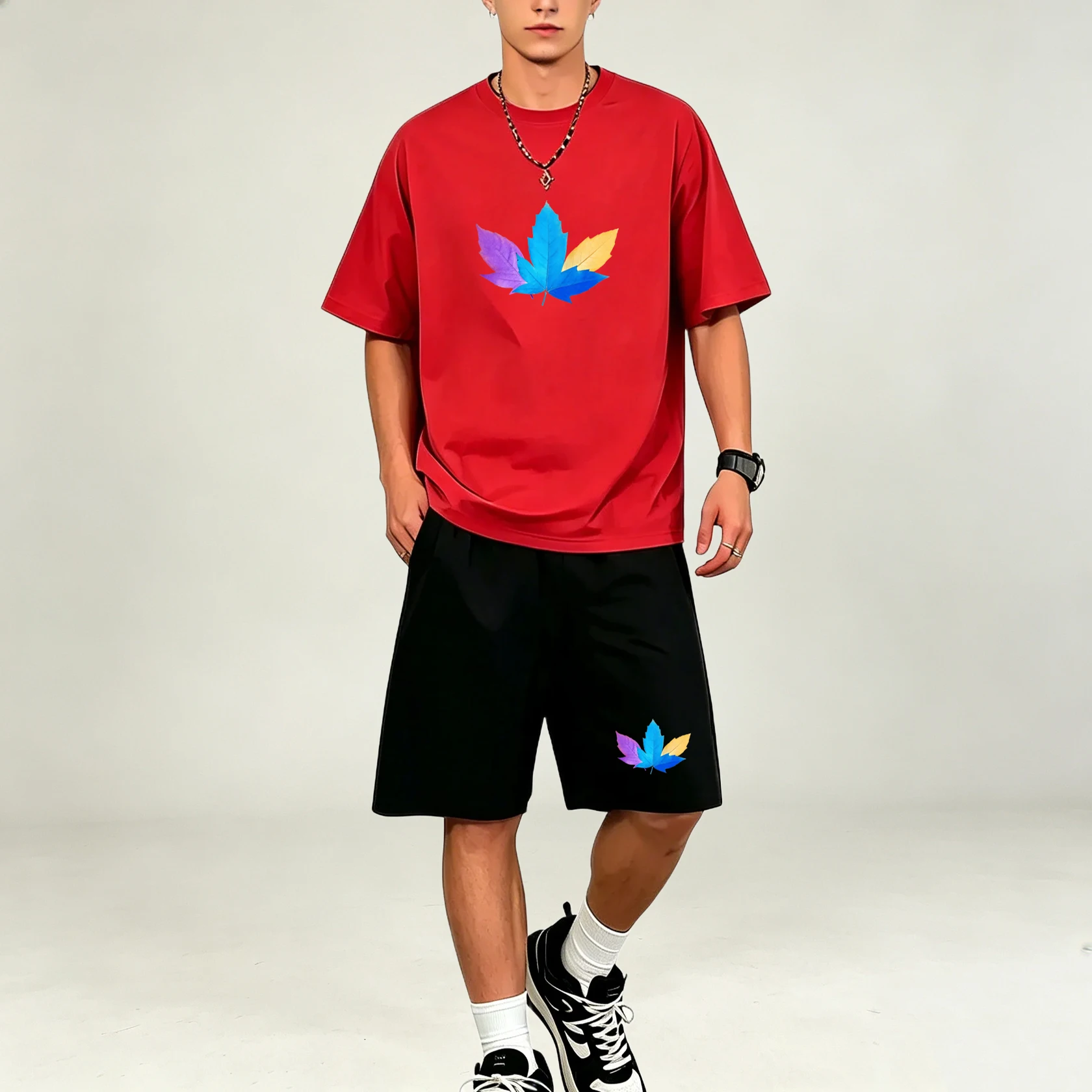 Summer Three Color Leaf Patter - огляд і ціна Men'S Accessories Pouch