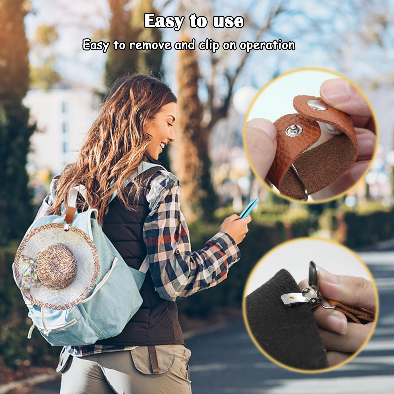 PU Leather Hat Clip for Travel - огляд і ціна Men Accessories For Beach