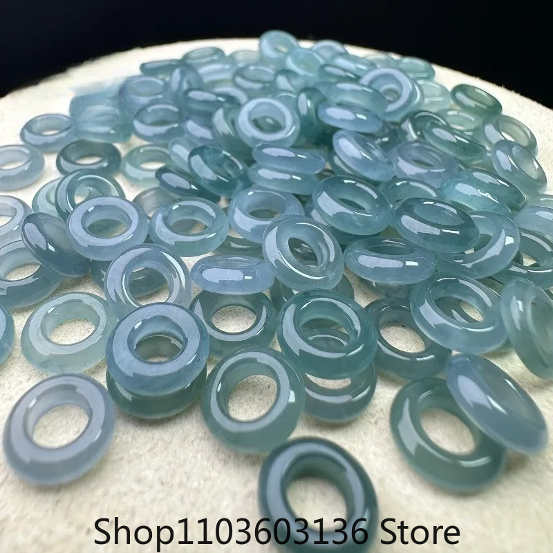 10pcs A Green Jade Blue Water  - огляд і ціна Men Accessories Ring And Bracelet