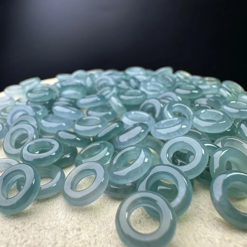 10pcs A Green Jade Blue Water  - огляд і ціна Men Accessories Ring And Bracelet