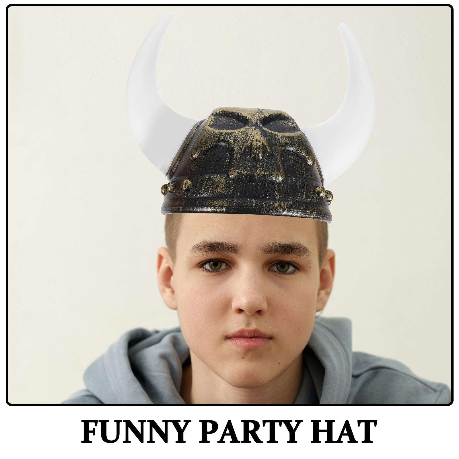 Roman Warrior Hat Ox Horn Uniq - огляд і ціна Men'S Viking Accessories